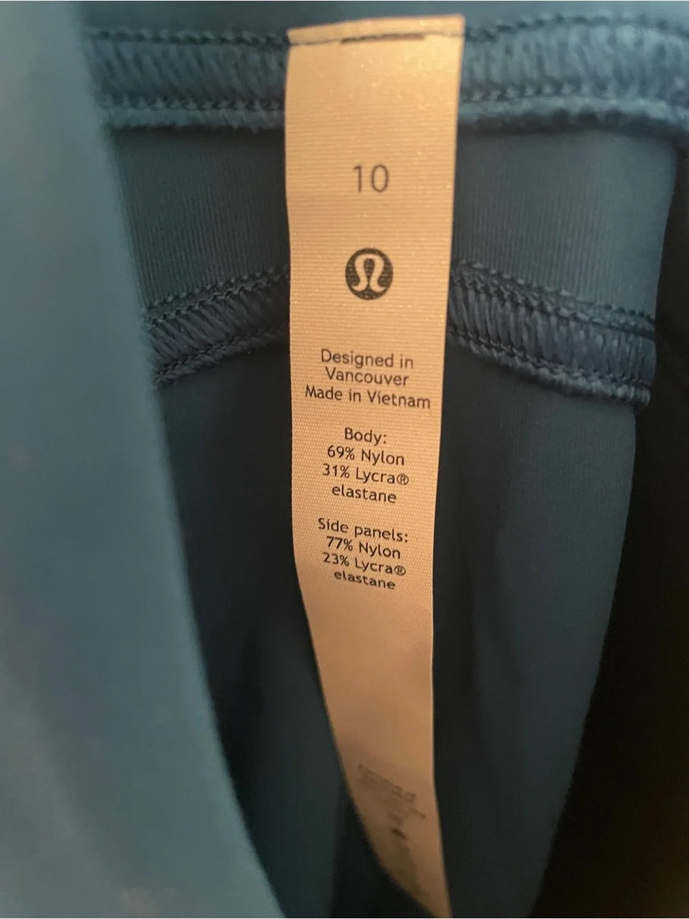 lululemon athletica Deep Teal Performance Leggings size 10